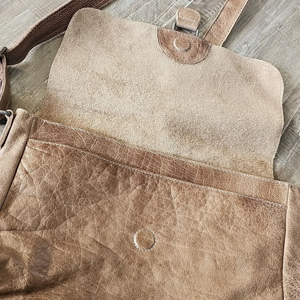 NEW Jack Georges Purse Buffed Leather Large Crossbody Bag Plaid - Picture 8 of 11